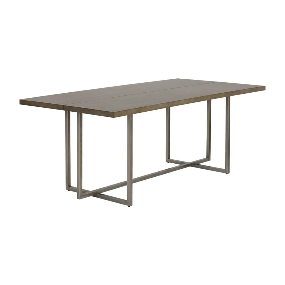 Bucks Dining Table-Sunpan-SUNPAN-105470-Dining TablesAntique Silver - Ash Grey-1-France and Son