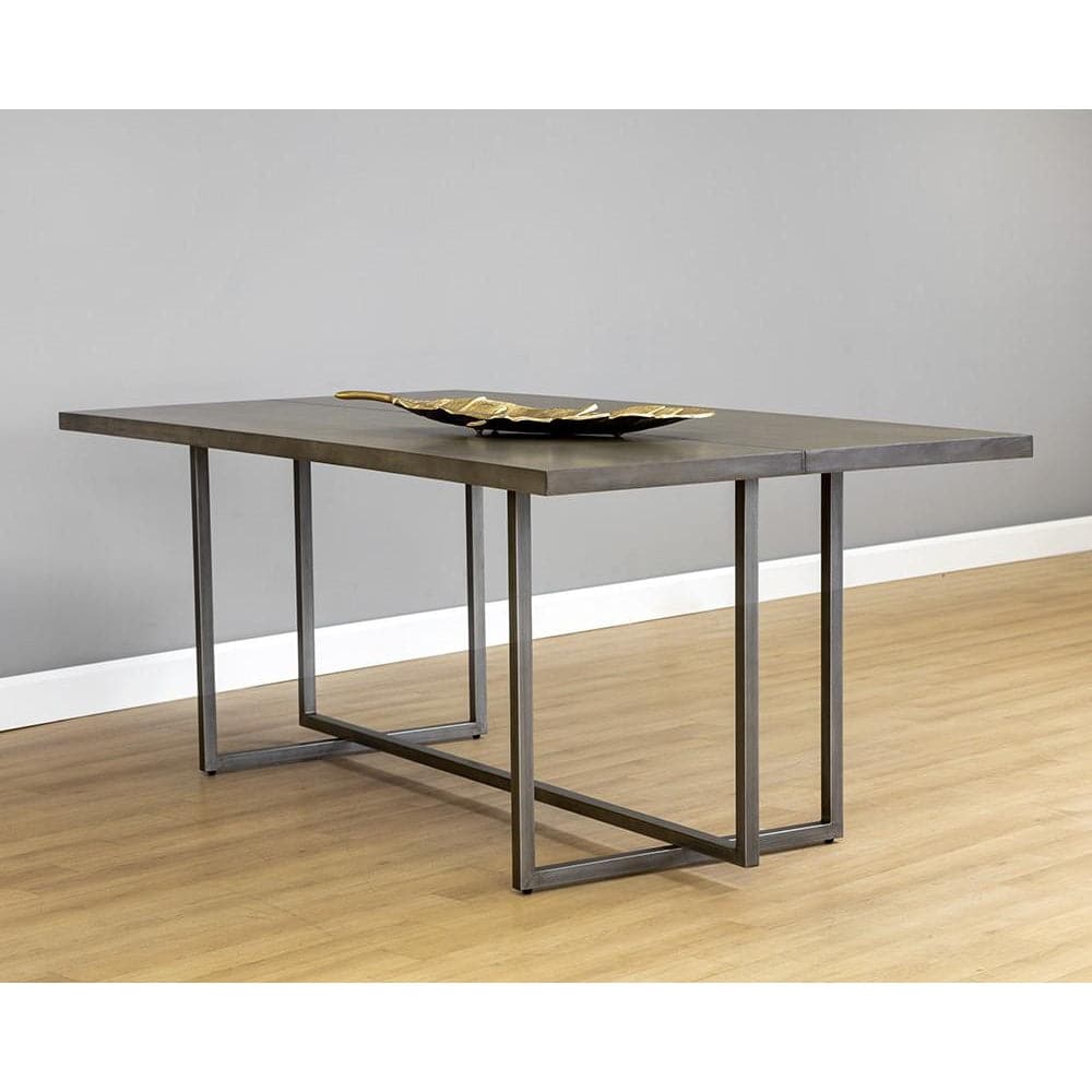 Bucks Dining Table-Sunpan-SUNPAN-105470-Dining TablesAntique Silver - Ash Grey-2-France and Son