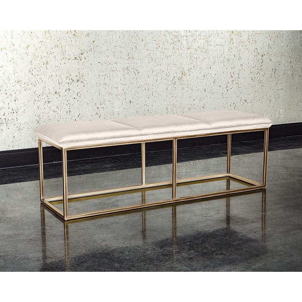 Alley Bench-Sunpan-SUNPAN-105517-BenchesBurnished Brass - Piccolo Prosecco-3-France and Son