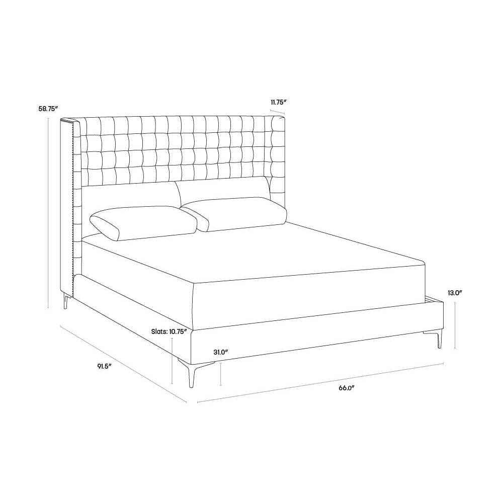 Cairo Bed-Sunpan-SUNPAN-105562-Bedsantonio porcelain-King-6-France and Son