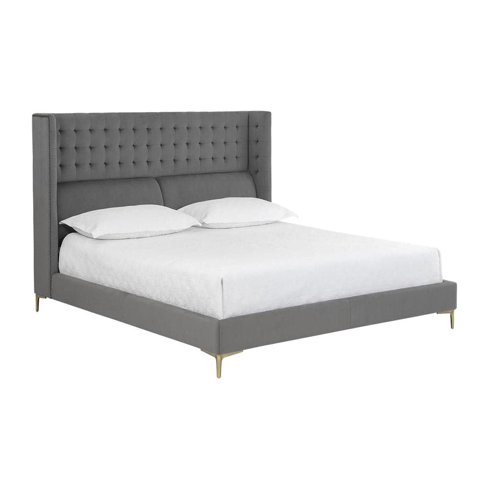 Cairo Bed-Sunpan-SUNPAN-105564-Bedsantonio charcoal-King-7-France and Son