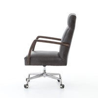 Bryson Leather Desk Chair-Four Hands-FH-105577-006-Task ChairsChaps Ebony-2-France and Son