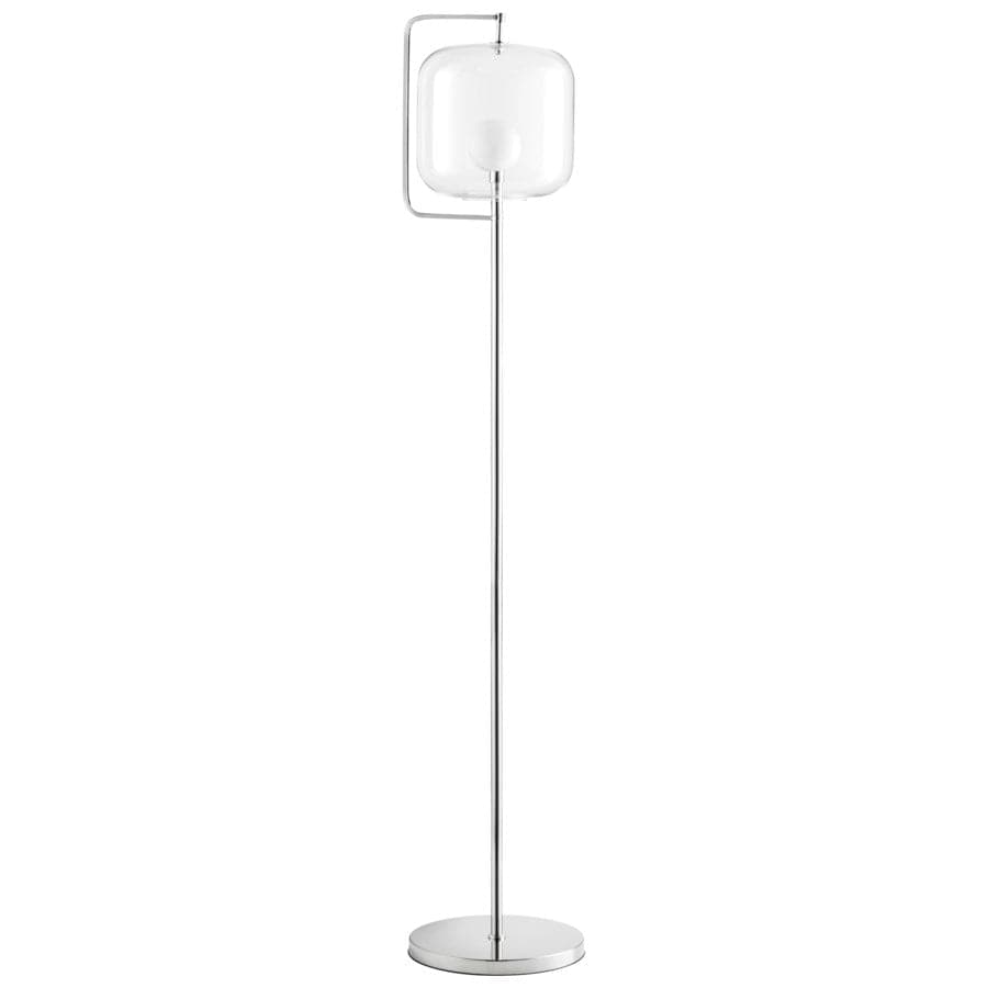 Isotope Floor Lamp-Cyan Design-CYAN-10558-Floor LampsPolished Nickel-Clear-5-France and Son