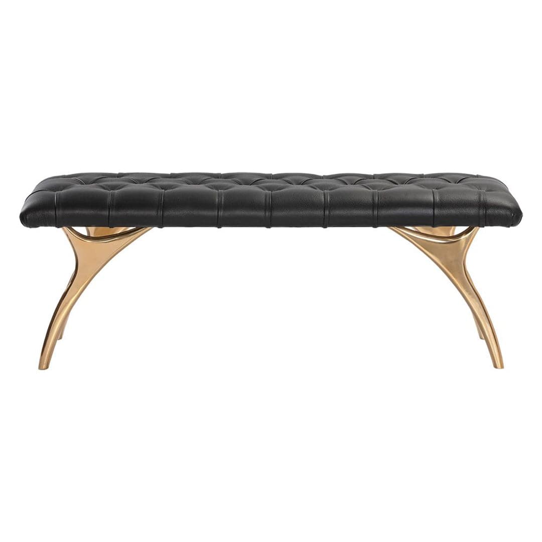 Taylen Bench-Sunpan-SUNPAN-105604-BenchesBlack Leather-5-France and Son