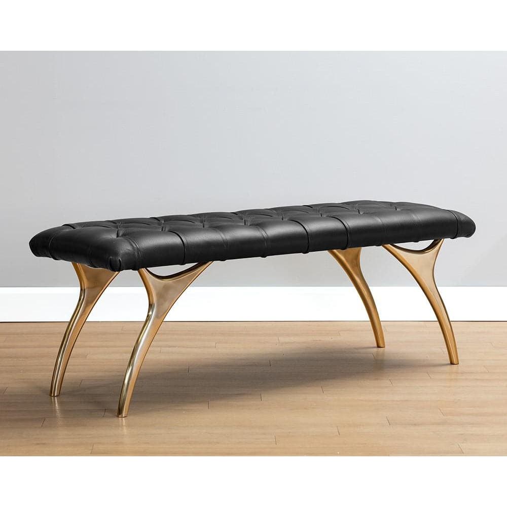 Taylen Bench-Sunpan-SUNPAN-105604-BenchesBlack Leather-2-France and Son