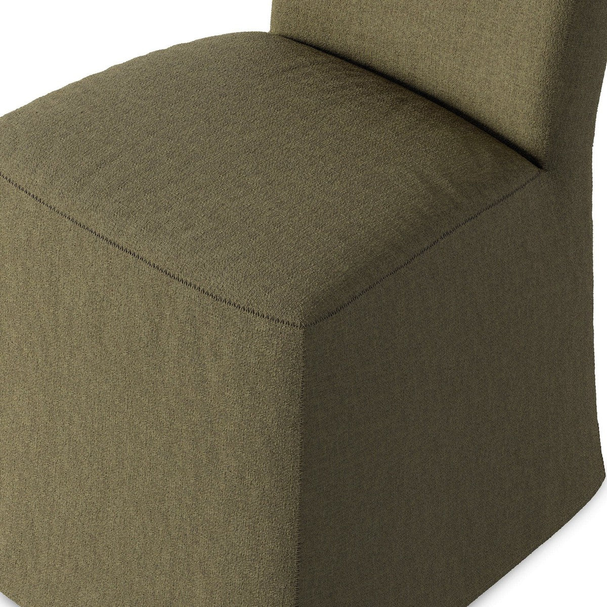 Vista Slipcovered Dining Chair - Broadway Olive