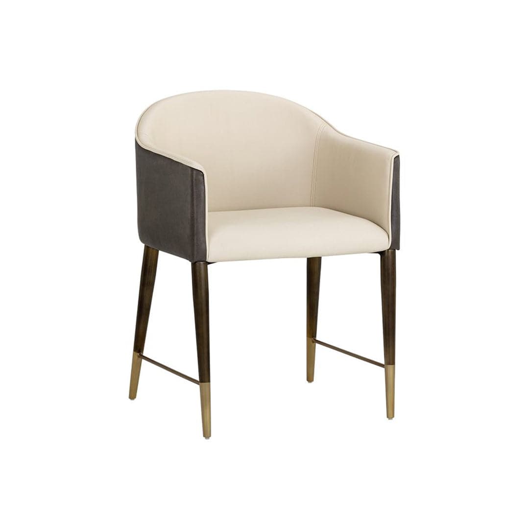 Kylin Dining Armchair - Dillon Cream / Bravo Ash-Sunpan-SUNPAN-105687-Dining Chairs-1-France and Son