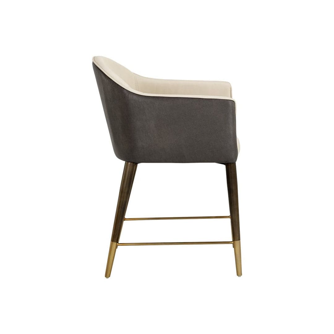 Kylin Dining Armchair - Dillon Cream / Bravo Ash-Sunpan-SUNPAN-105687-Dining Chairs-5-France and Son