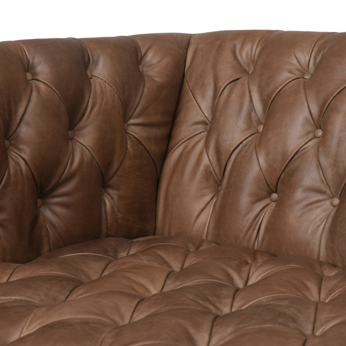 Williams Leather Sofa - Natural Washed Chocolate