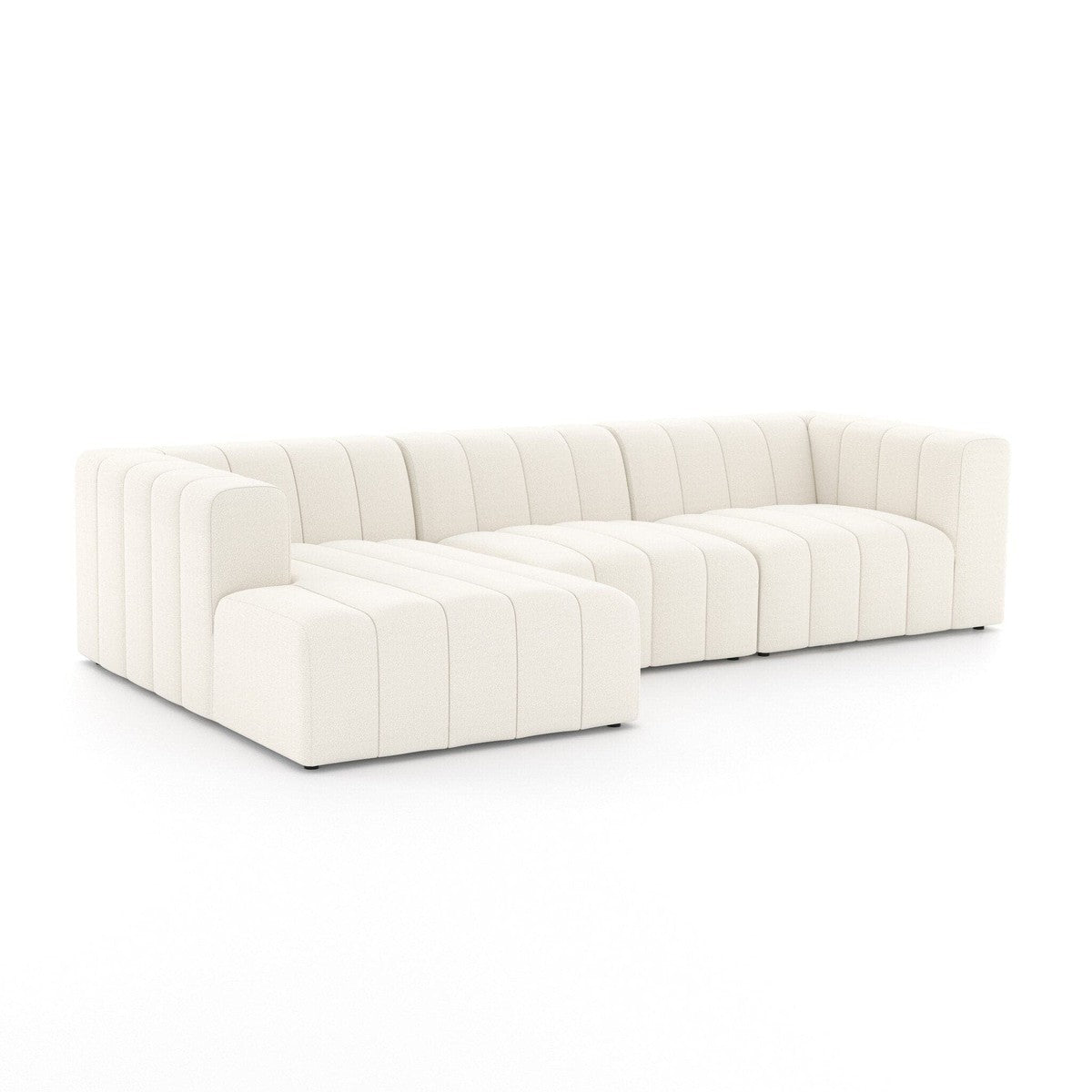 Langham Channeled 3-Piece Sectional - Fayette Cloud