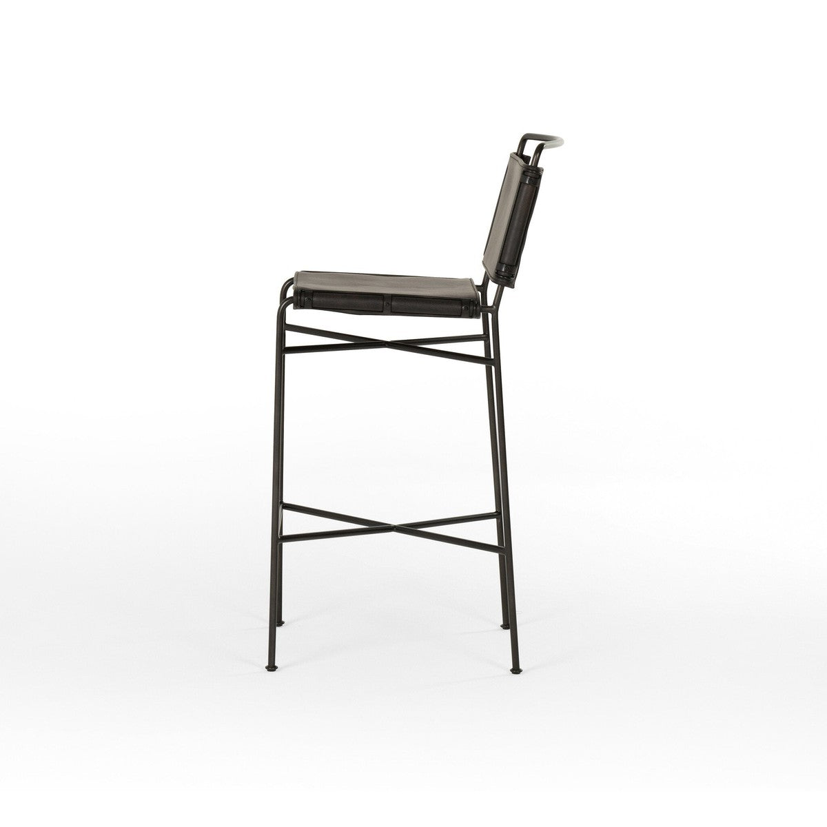 Wharton Bar + Counter Stool - Distressed Black