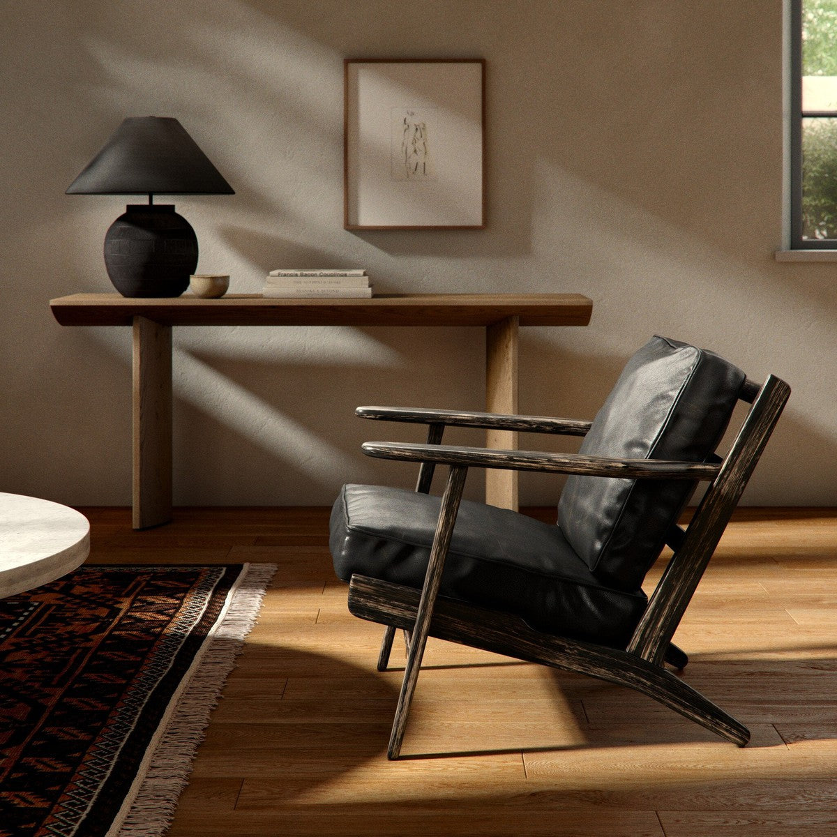 Brooks Lounge Chair - Rialto Ebony