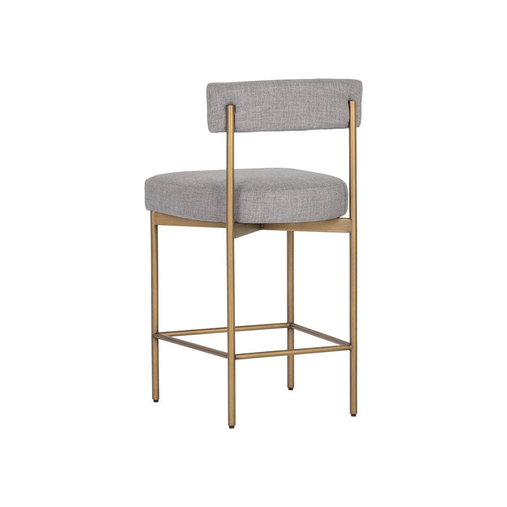 Seneca Counter Stool-Sunpan-SUNPAN-106061-Stools & OttomansAntique Brass - Arena Cement-7-France and Son