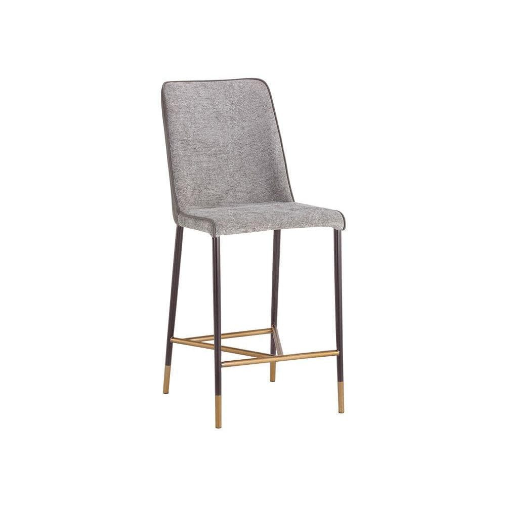 Klaus Counter Stool - Gunmetal - Flint Grey / Napa Taupe-Sunpan-SUNPAN-106062-Bar Stools-1-France and Son