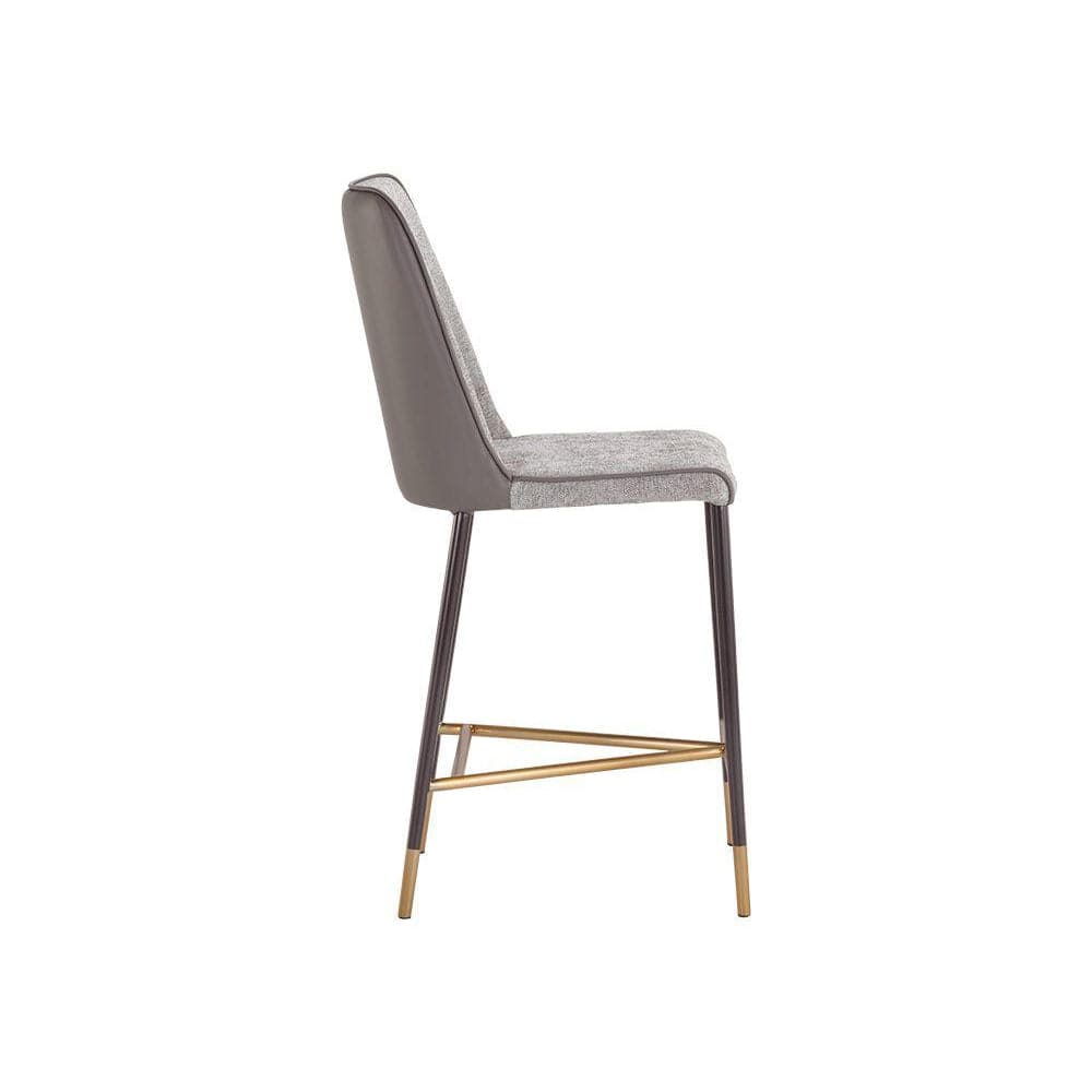 Klaus Counter Stool - Gunmetal - Flint Grey / Napa Taupe-Sunpan-SUNPAN-106062-Bar Stools-2-France and Son