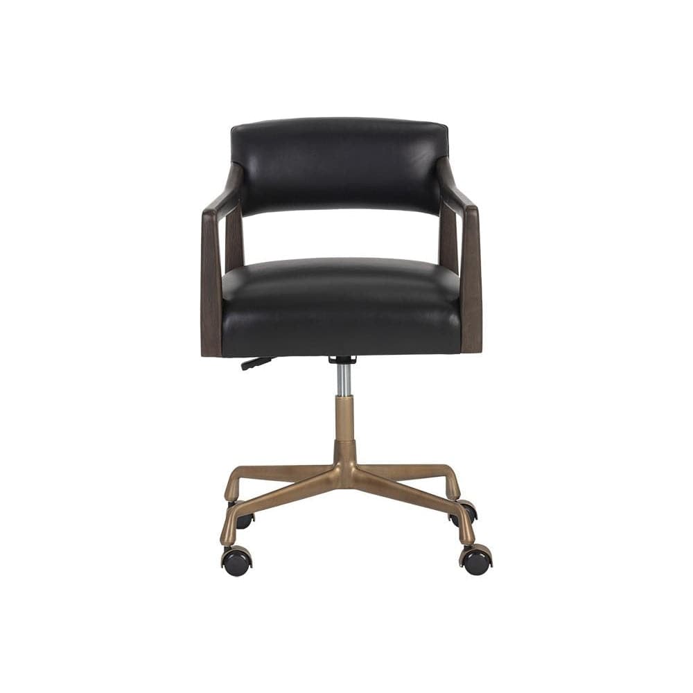 Keagan Office Chair-Sunpan-SUNPAN-106087-Task ChairsShalimar Tobacco Leather-20-France and Son