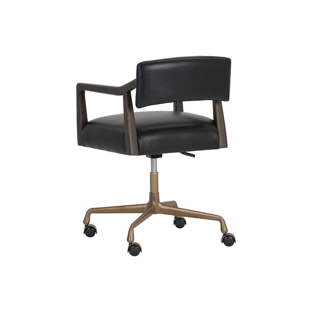 Keagan Office Chair-Sunpan-SUNPAN-106087-Task ChairsShalimar Tobacco Leather-22-France and Son