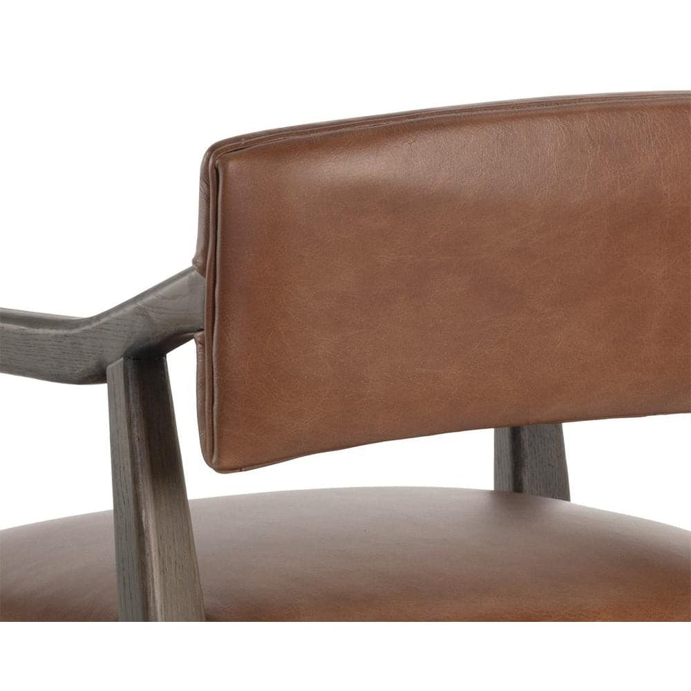 Keagan Office Chair-Sunpan-SUNPAN-106087-Task ChairsShalimar Tobacco Leather-10-France and Son