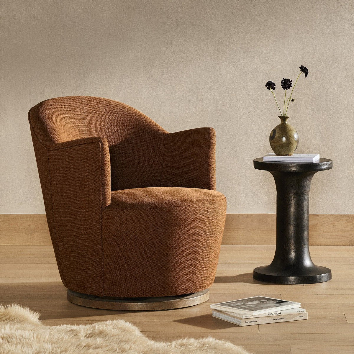 Aurora Swivel Chair - Patton Burnish