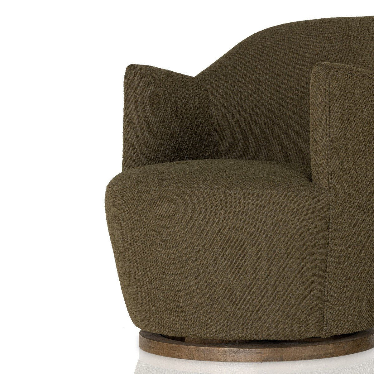 Aurora Swivel Chair - FIQA Boucle Olive