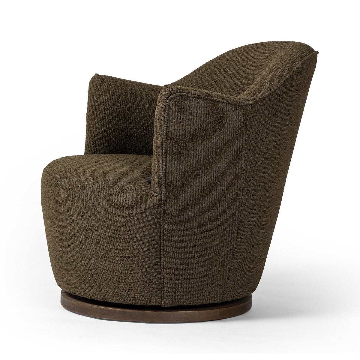 Aurora Swivel Chair - FIQA Boucle Olive