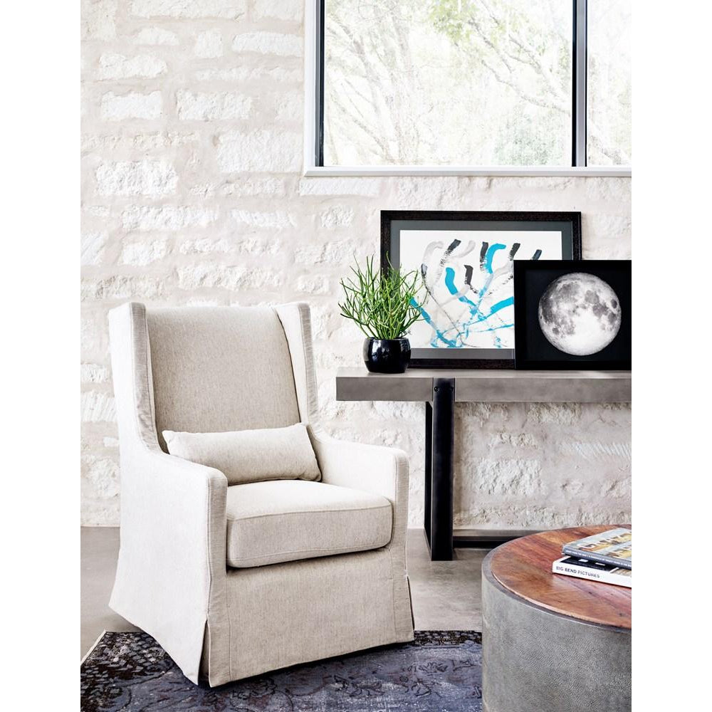 Swivel Wing Chair-Four Hands-FH-106152-007-Lounge Chairs-2-France and Son