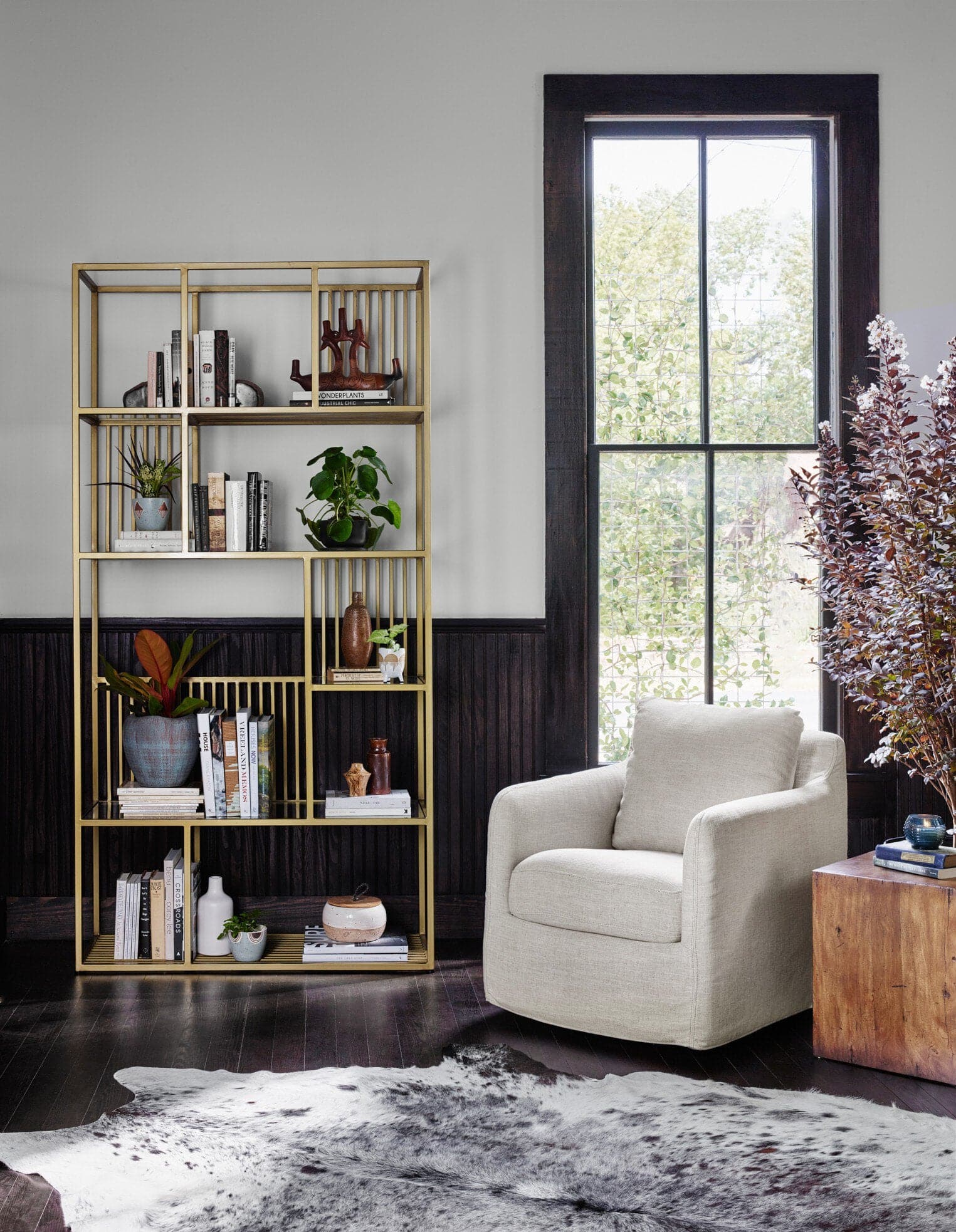 Banks Slipcover Swivel Chair - Cambric Ivory