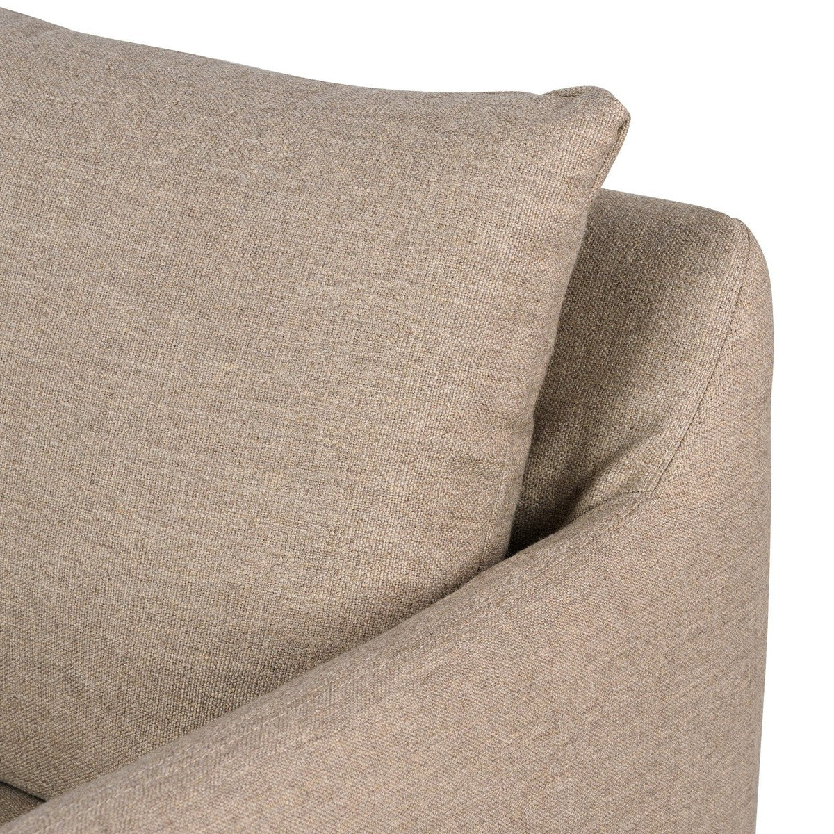 Banks Slipcover Swivel Chair - Alcala Taupe