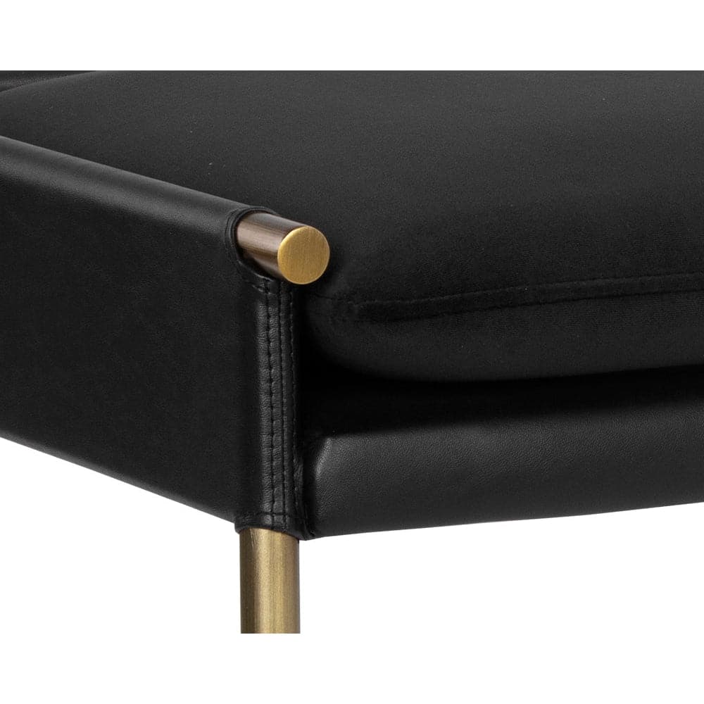 Bellevue Bench - Abbington Black / Bravo Black-Sunpan-SUNPAN-106185-BenchesBlack-7-France and Son