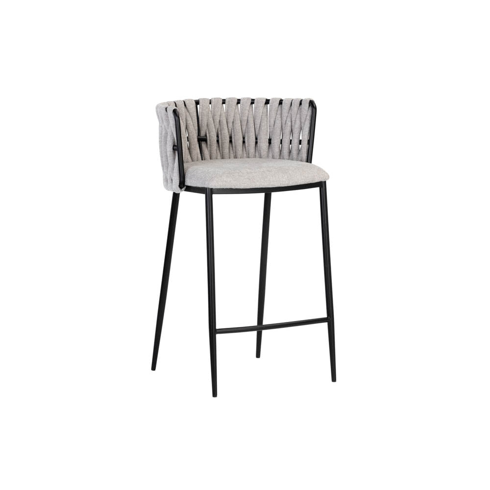 Sarai Counter Stool-Sunpan-SUNPAN-106189-Bar StoolsBelfast Heather Grey-1-France and Son