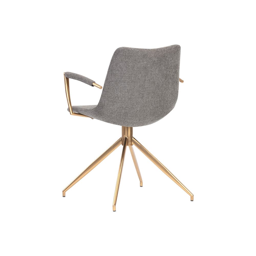 Andres Swivel Dining Armchair-Sunpan-SUNPAN-106208-Dining ChairsBelfast Heather Grey-5-France and Son