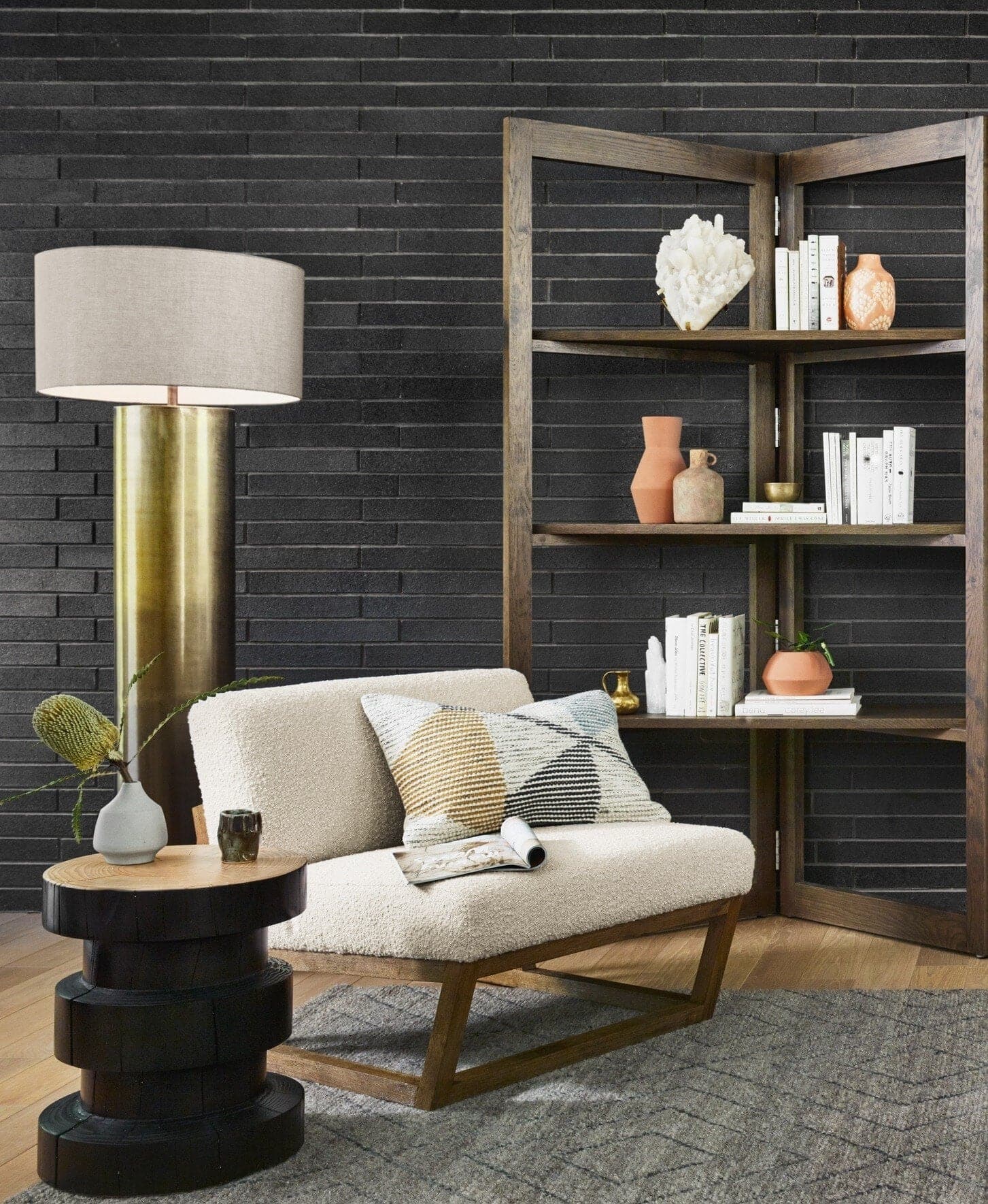 Cameron Floor Lamp - Ombre Antique Brass