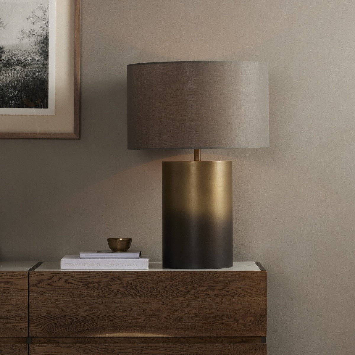 Cameron Table Lamp - Ombre Antique Brass