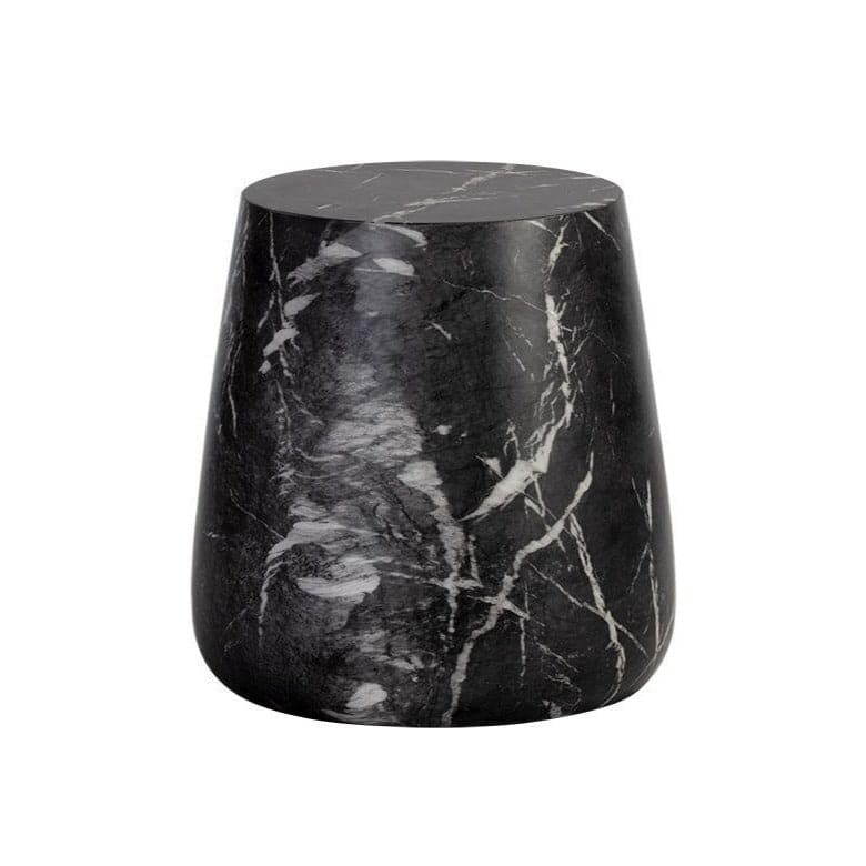 Aries Side Table-Sunpan-SUNPAN-106403-Side TablesMarble Look - Black-14-France and Son