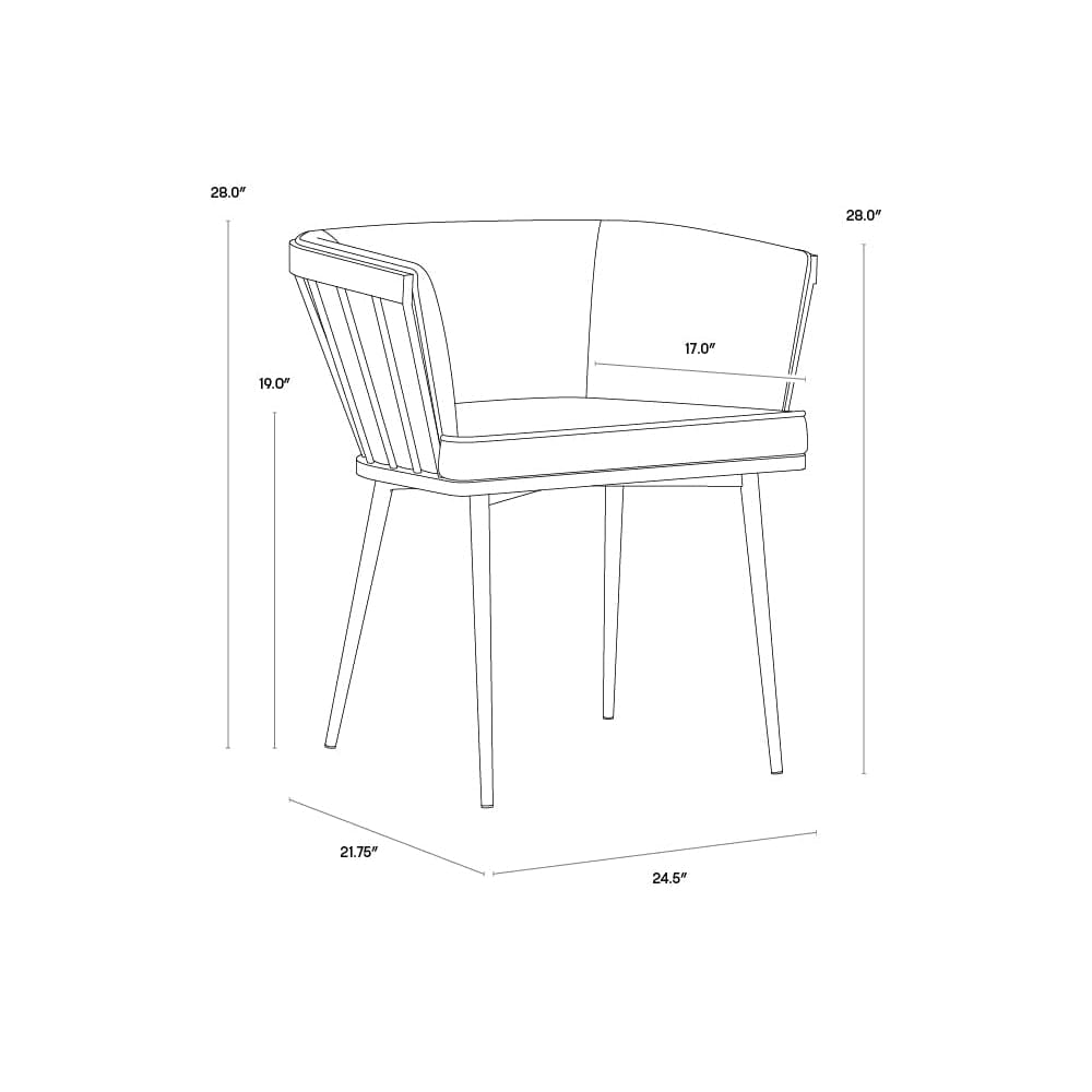 Caily Dining Armchair-Sunpan-SUNPAN-106415-Dining ChairsAbbington Black-9-France and Son