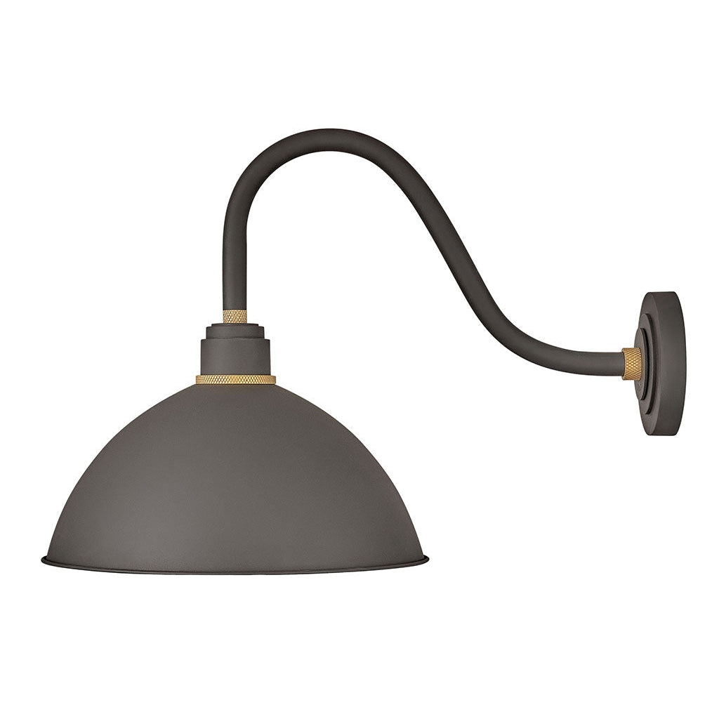 Foundry Dome - Medium Gooseneck Barn Light-Hinkley Lighting-HINKLEY-10645MR-Outdoor Wall SconcesMuseum Bronze-1-France and Son