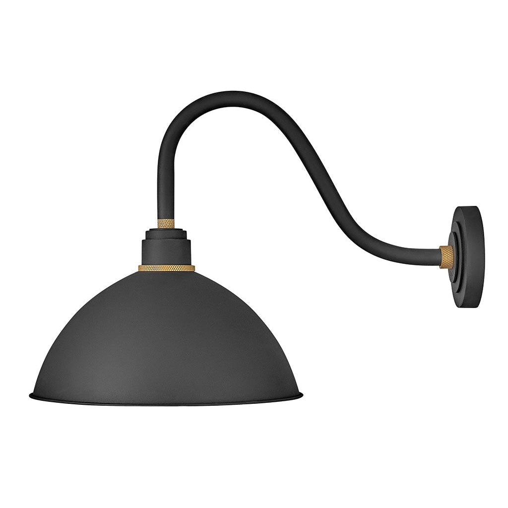 Foundry Dome - Medium Gooseneck Barn Light-Hinkley Lighting-HINKLEY-10645TK-Outdoor Wall SconcesTextured Black-2-France and Son