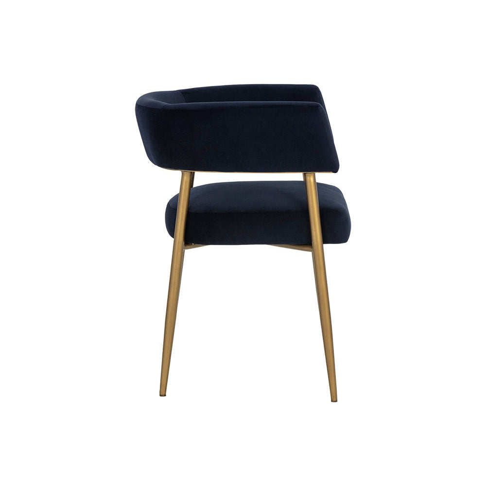 Maestro Dining Armchair - Abbington Navy-Sunpan-SUNPAN-106493-Dining Chairs-3-France and Son