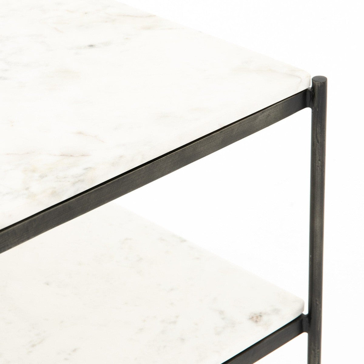 Felix Nightstand - Polished White Marble