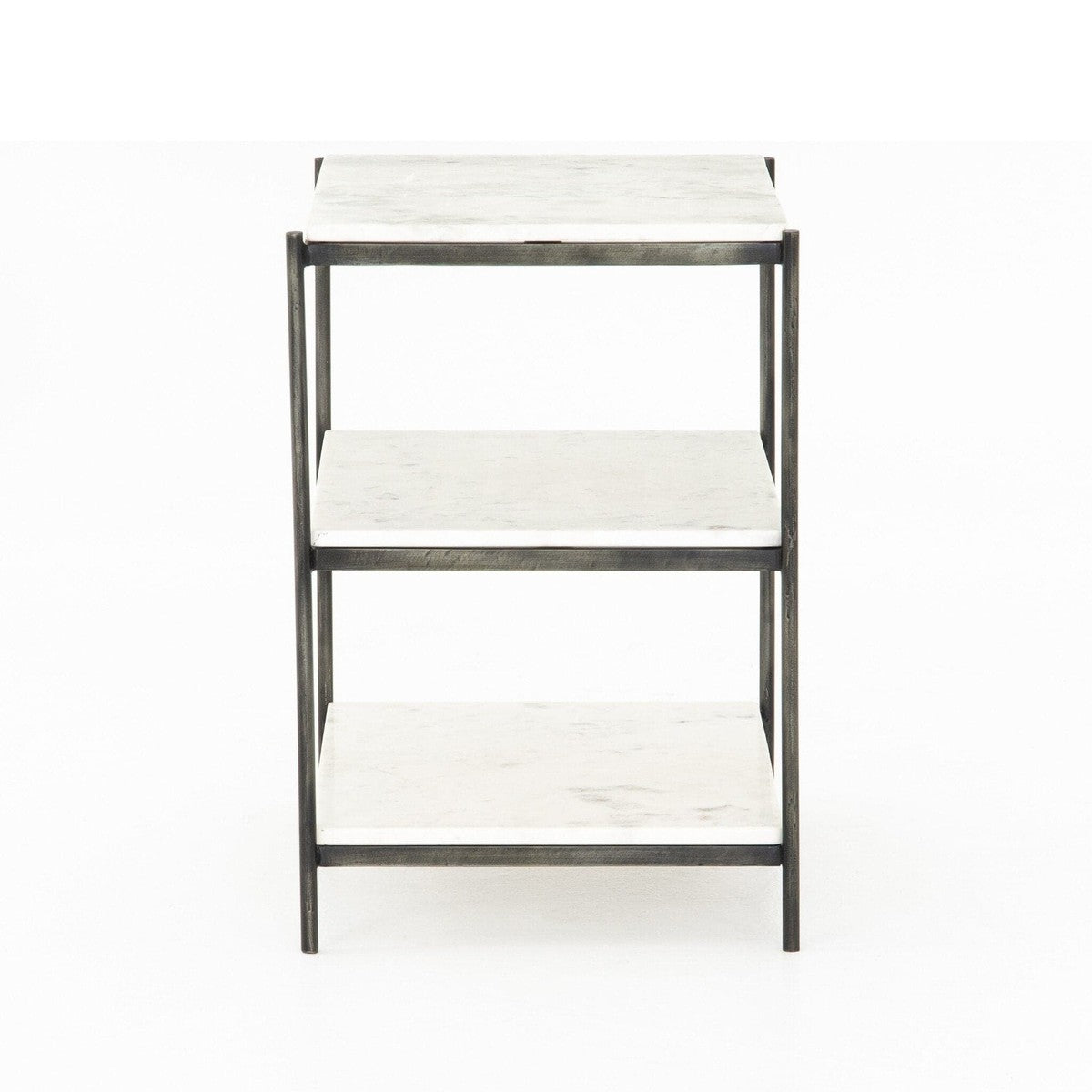 Felix Nightstand - Polished White Marble