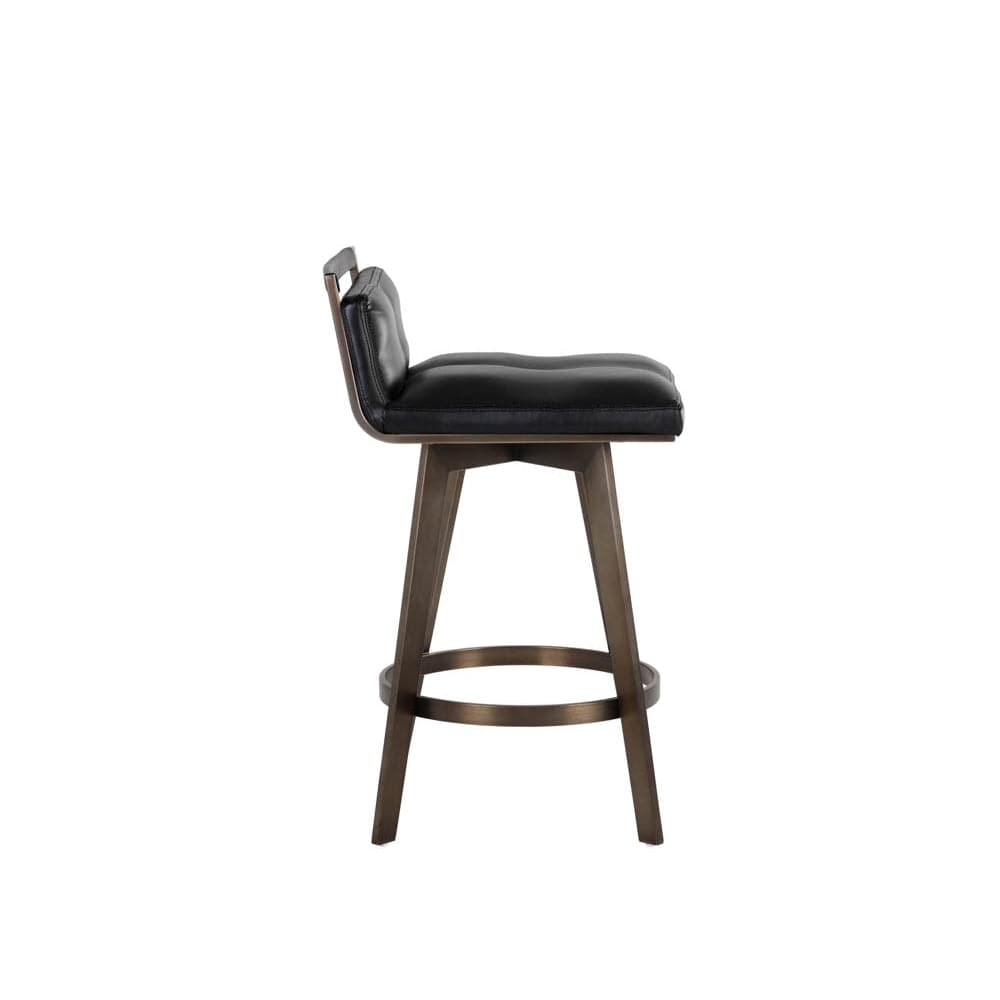 Arizona Swivel Counter Stool - Castillo Black-Sunpan-SUNPAN-106560-Bar Stools-3-France and Son