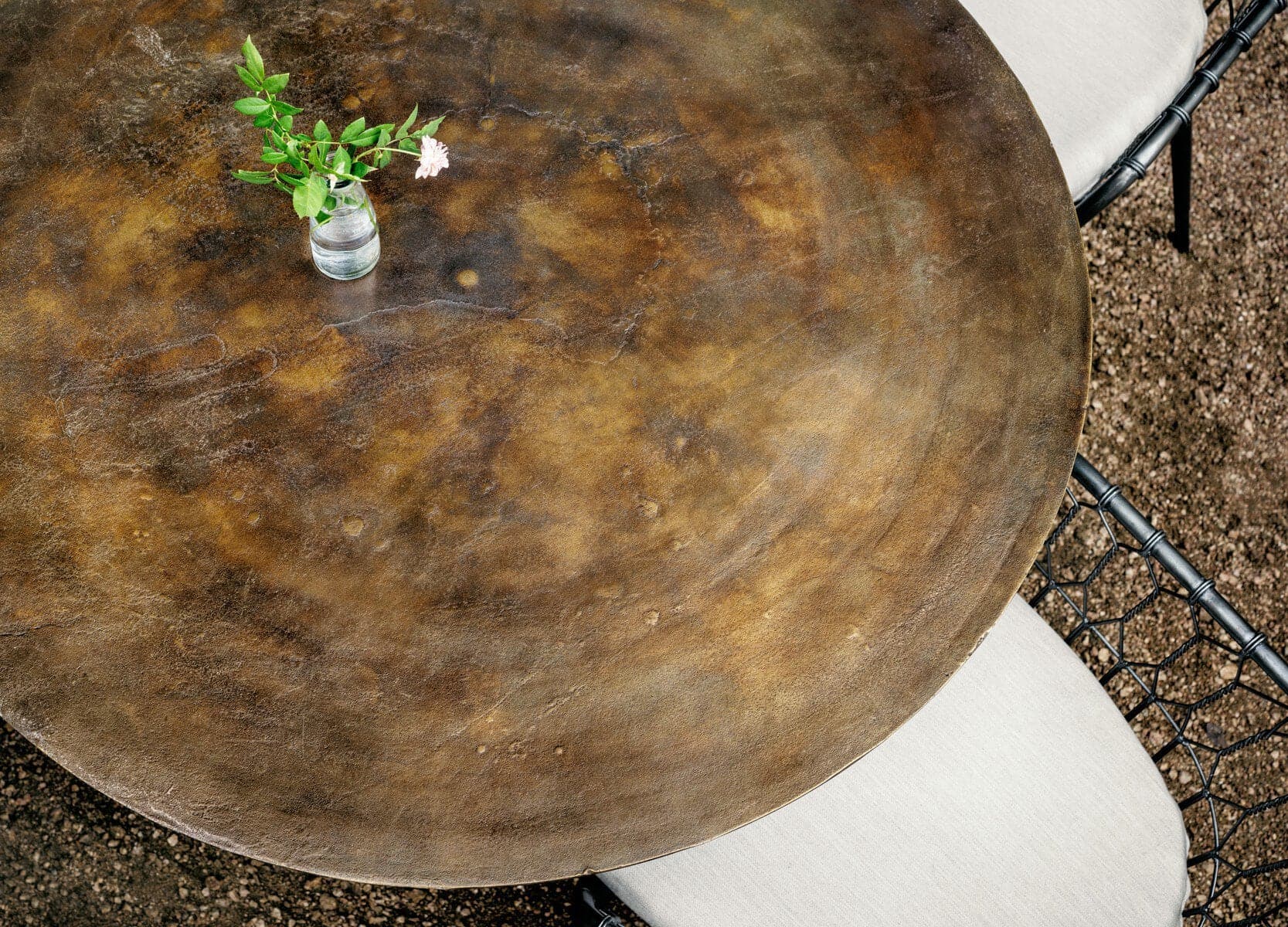 Simone Bistro Table - Antique Rust