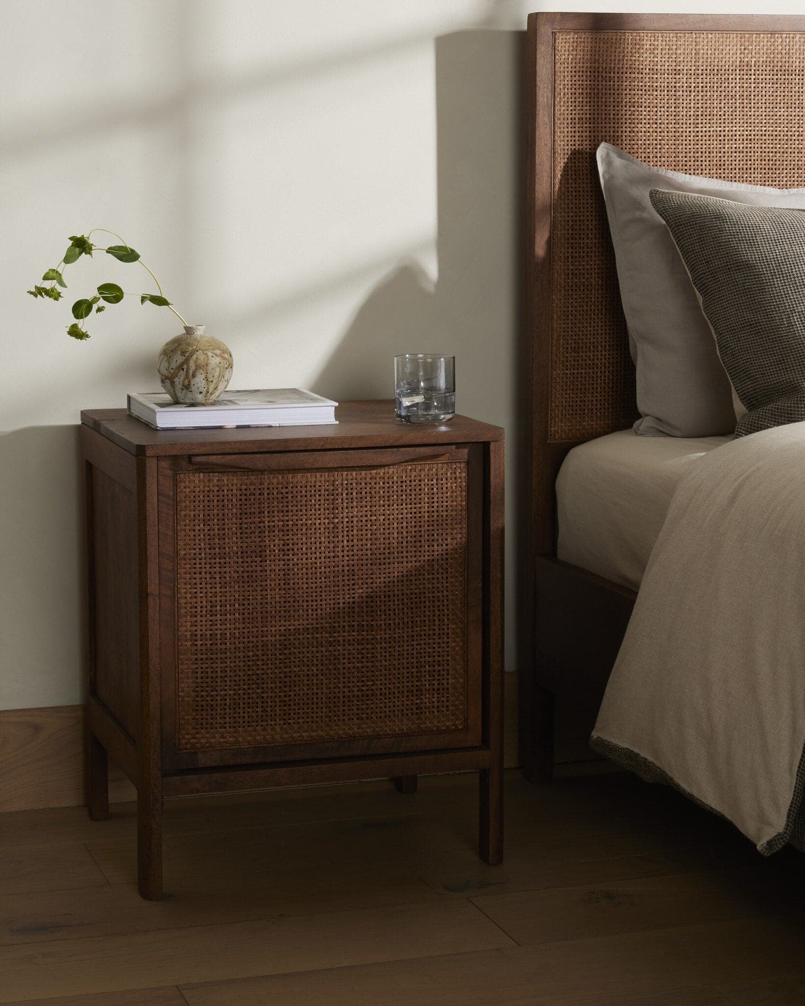 Sydney Left Nightstand - Brown Wash