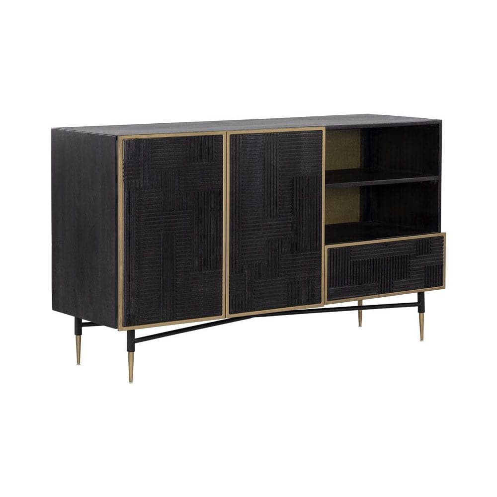 Markwood Sideboard-Sunpan-SUNPAN-106696-Sideboards & CredenzasDark Brown-Brass-1-France and Son