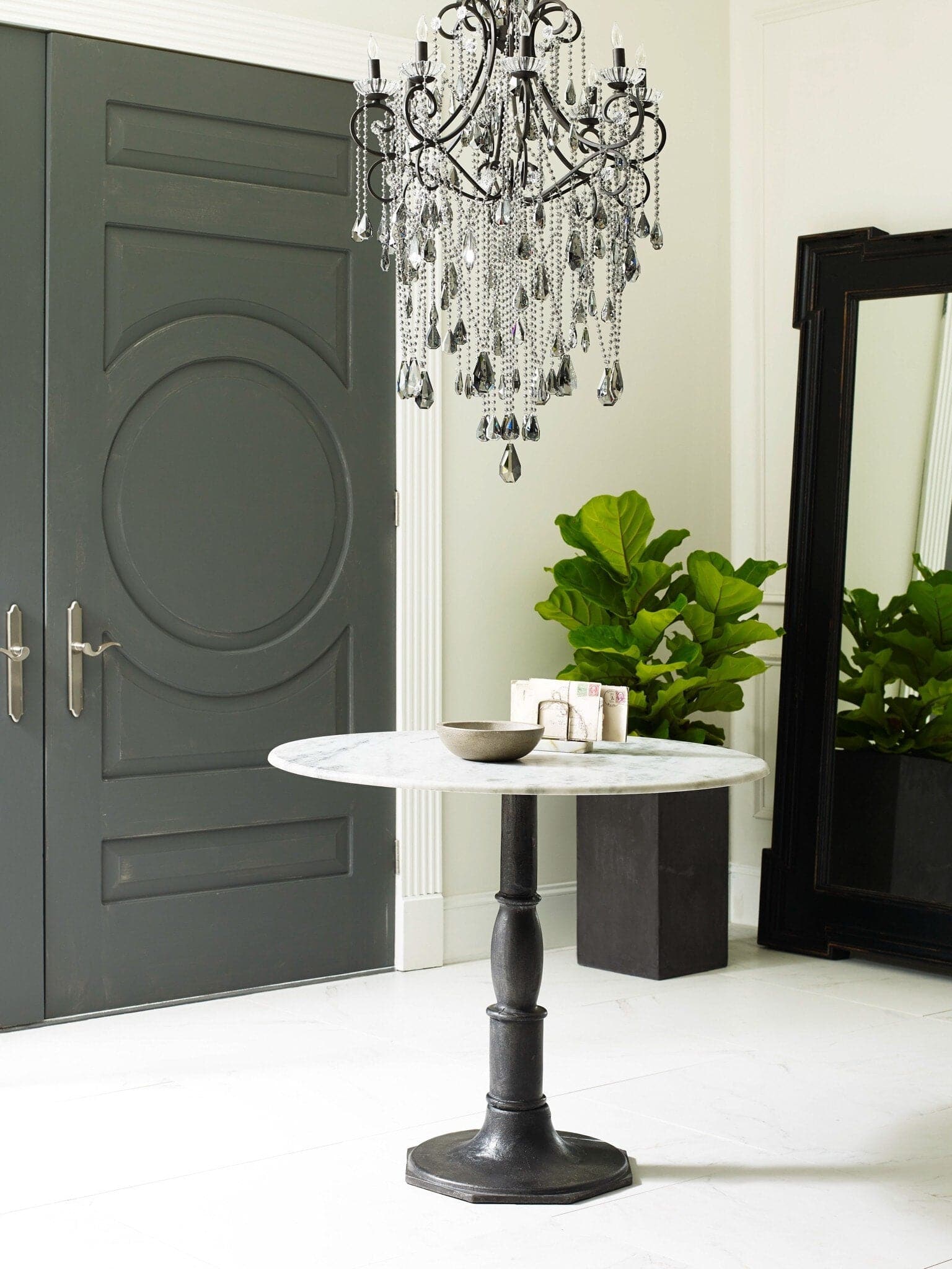 Lucy Bistro Table-36" - White Marble