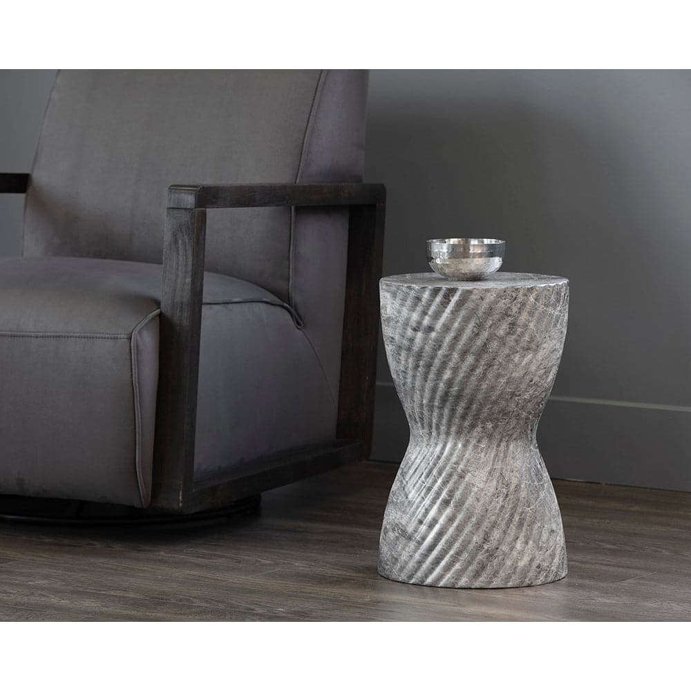 Cara End Table - Marble Look - Grey-Sunpan-SUNPAN-106775-Side TablesGrey-7-France and Son