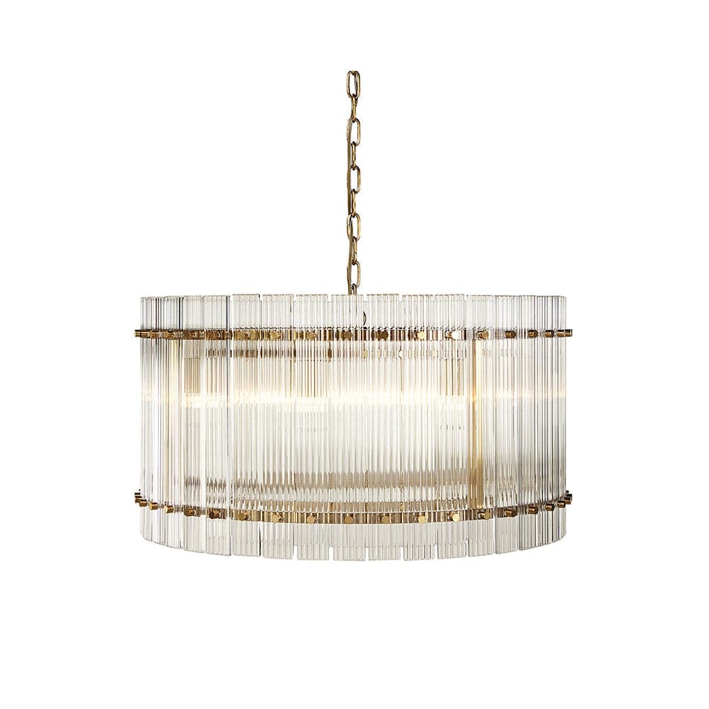 Kore Chandelier - Small-Sunpan-SUNPAN-106785-ChandeliersBrass - Clear-1-France and Son