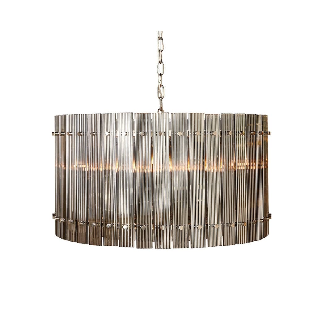 Kore Chandelier - Small-Sunpan-SUNPAN-106786-ChandeliersNickel - Smoke Grey-2-France and Son