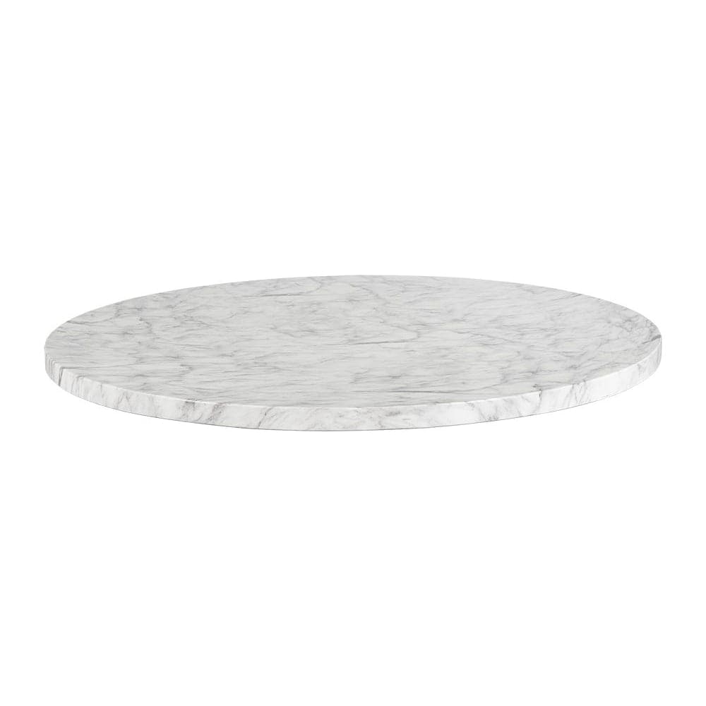 Cypher Dining Table-Sunpan-SUNPAN-106863-Dining TablesTop-White Faux Marble-Concrete-12-France and Son