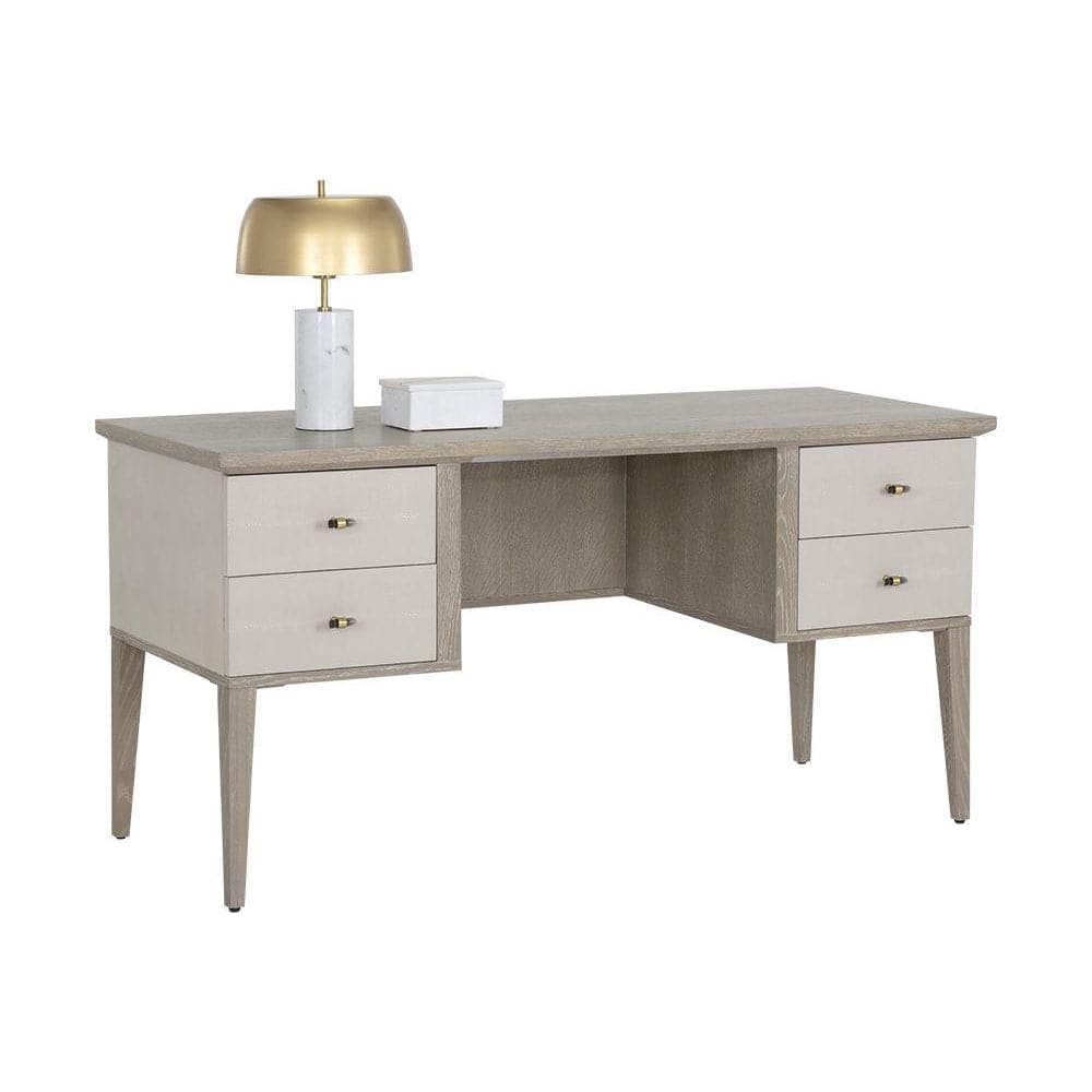 Pattinson Desk-Sunpan-SUNPAN-106866-DesksGrey Shagreen-Dark Brown-9-France and Son